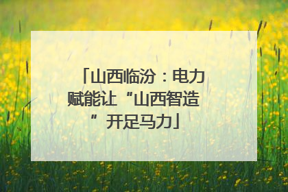 山西临汾：电力赋能让“山西智造”开足马力