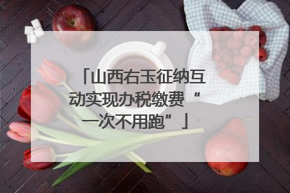 山西右玉征纳互动实现办税缴费“一次不用跑”