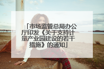 市场监管总局办公厅印发《关于支持计量产业园建设的若干措施》的通知