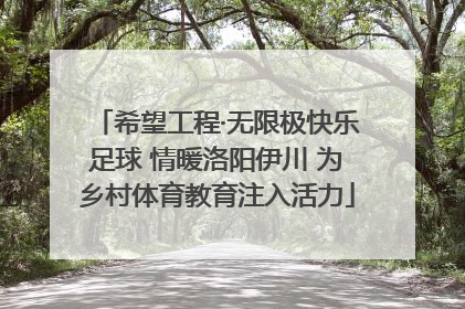 希望工程·无限极快乐足球 情暖洛阳伊川 为乡村体育教育注入活力