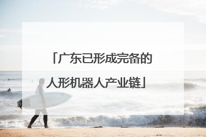 广东已形成完备的人形机器人产业链