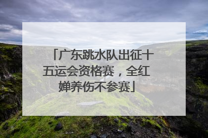 广东跳水队出征十五运会资格赛，全红婵养伤不参赛