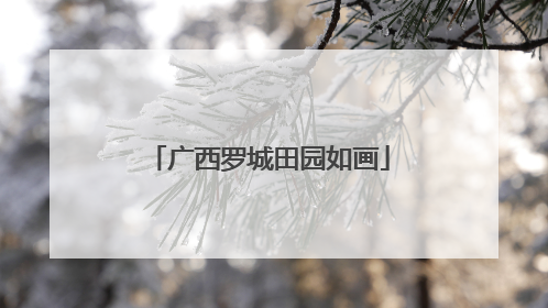 广西罗城田园如画