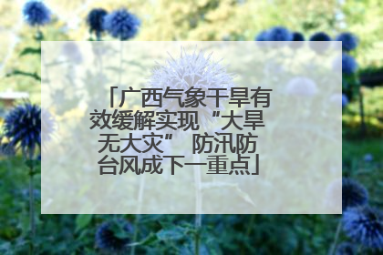 广西气象干旱有效缓解实现“大旱无大灾” 防汛防台风成下一重点