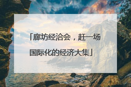 廊坊经洽会，赶一场国际化的经济大集