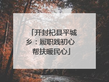 开封杞县平城乡：履职践初心 帮扶暖民心