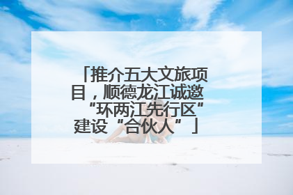 推介五大文旅项目，顺德龙江诚邀“环两江先行区”建设“合伙人”