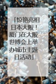 惊艳亮相日本大阪！厦门在大阪世博会上举办城市主题日活动