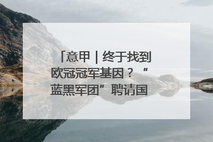 意甲｜终于找到欧冠冠军基因？“蓝黑军团”聘请国米名宿齐沃执教