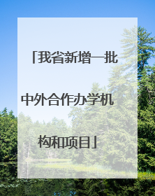 我省新增一批中外合作办学机构和项目
