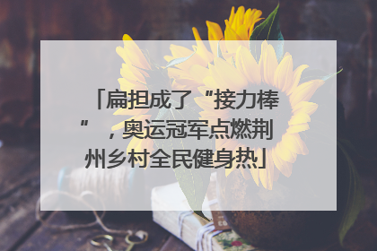 扁担成了“接力棒”，奥运冠军点燃荆州乡村全民健身热