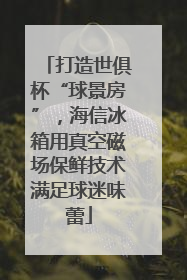 打造世俱杯“球景房”，海信冰箱用真空磁场保鲜技术满足球迷味蕾