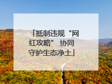 抵制违规“网红攻略” 协同守护生态净土