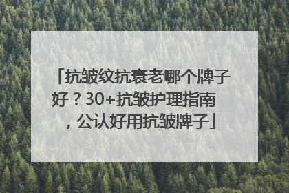 抗皱纹抗衰老哪个牌子好？30+抗皱护理指南，公认好用抗皱牌子