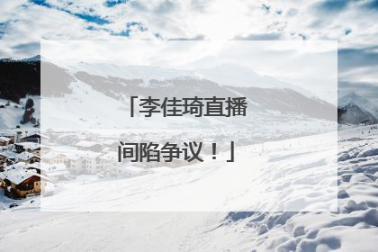 李佳琦直播间陷争议！