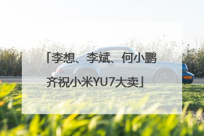 李想、李斌、何小鹏齐祝小米YU7大卖