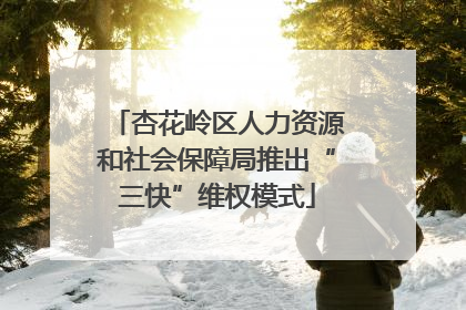 杏花岭区人力资源和社会保障局推出“三快”维权模式