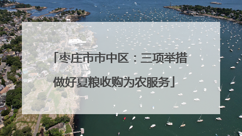 枣庄市市中区：三项举措做好夏粮收购为农服务