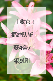 收官！福建队斩获4金7银9铜