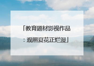 教育题材影视作品：观照夏花正烂漫