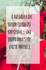 星浦社区党建引领青创空间：闲置阵地巧变民生枢纽