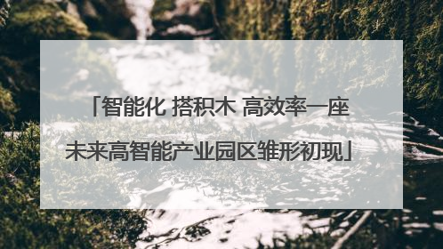 智能化 搭积木 高效率一座未来高智能产业园区雏形初现