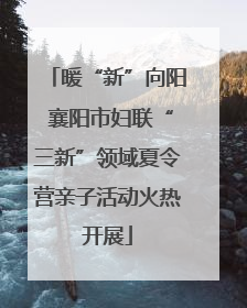 暖“新”向阳 襄阳市妇联“三新”领域夏令营亲子活动火热开展