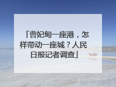 曹妃甸一座港，怎样带动一座城？人民日报记者调查