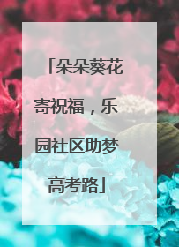 朵朵葵花寄祝福，乐园社区助梦高考路