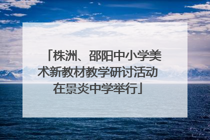 株洲、邵阳中小学美术新教材教学研讨活动在景炎中学举行