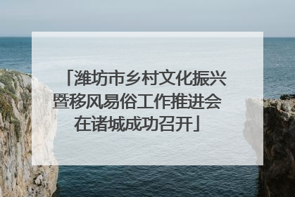 潍坊市乡村文化振兴暨移风易俗工作推进会在诸城成功召开
