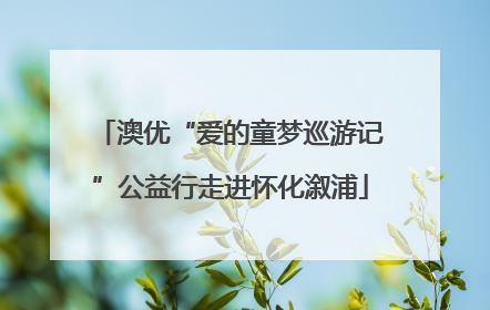 澳优“爱的童梦巡游记”公益行走进怀化溆浦
