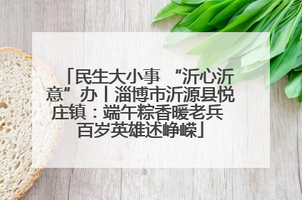 民生大小事 “沂心沂意”办丨淄博市沂源县悦庄镇：端午粽香暖老兵 百岁英雄述峥嵘