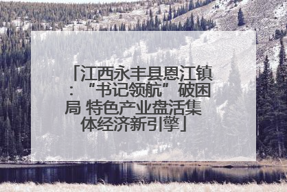江西永丰县恩江镇：“书记领航”破困局 特色产业盘活集体经济新引擎