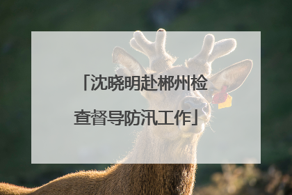 沈晓明赴郴州检查督导防汛工作
