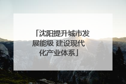 沈阳提升城市发展能级 建设现代化产业体系