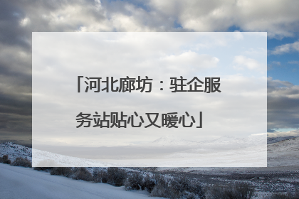 河北廊坊：驻企服务站贴心又暖心