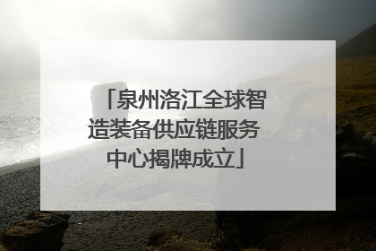 泉州洛江全球智造装备供应链服务中心揭牌成立