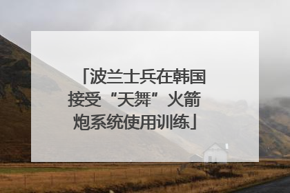 波兰士兵在韩国接受“天舞”火箭炮系统使用训练