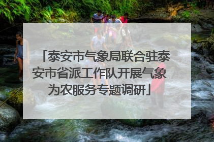泰安市气象局联合驻泰安市省派工作队开展气象为农服务专题调研