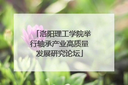 洛阳理工学院举行轴承产业高质量发展研究论坛