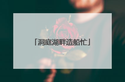 洞庭湖畔造船忙