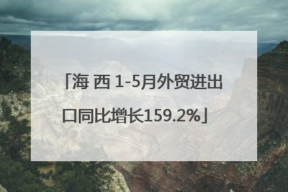 海 西 1-5月外贸进出口同比增长159.2%