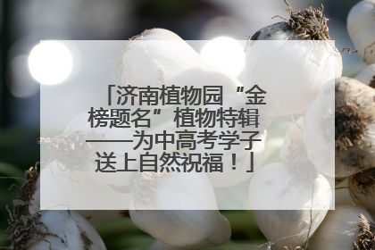 济南植物园“金榜题名”植物特辑——为中高考学子送上自然祝福！