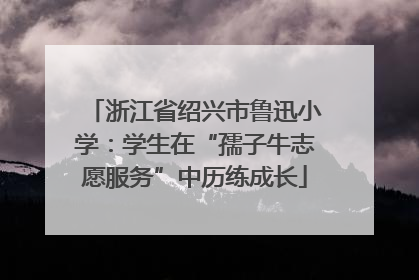 浙江省绍兴市鲁迅小学：学生在“孺子牛志愿服务”中历练成长