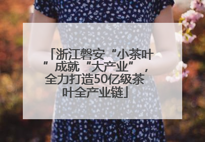 浙江磐安“小茶叶”成就“大产业”，全力打造50亿级茶叶全产业链