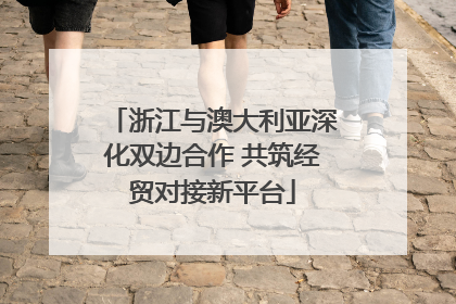 浙江与澳大利亚深化双边合作 共筑经贸对接新平台