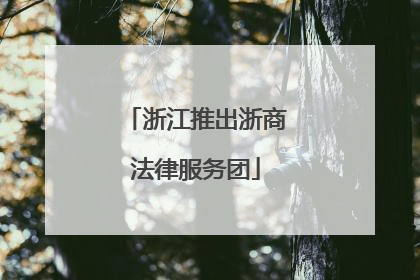 浙江推出浙商法律服务团