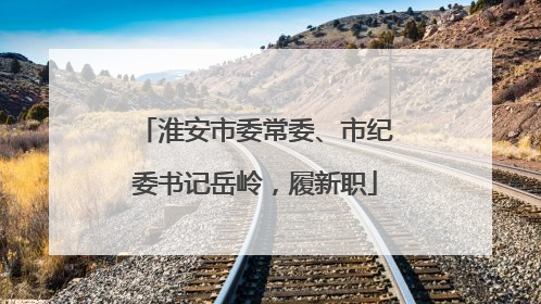 淮安市委常委、市纪委书记岳岭，履新职