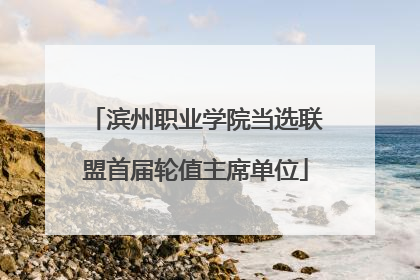 滨州职业学院当选联盟首届轮值主席单位